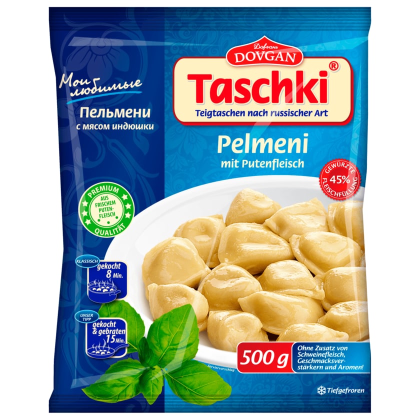 Dovgan Taschki Pelmeni Teigtaschen mit Putenfleisch 500g